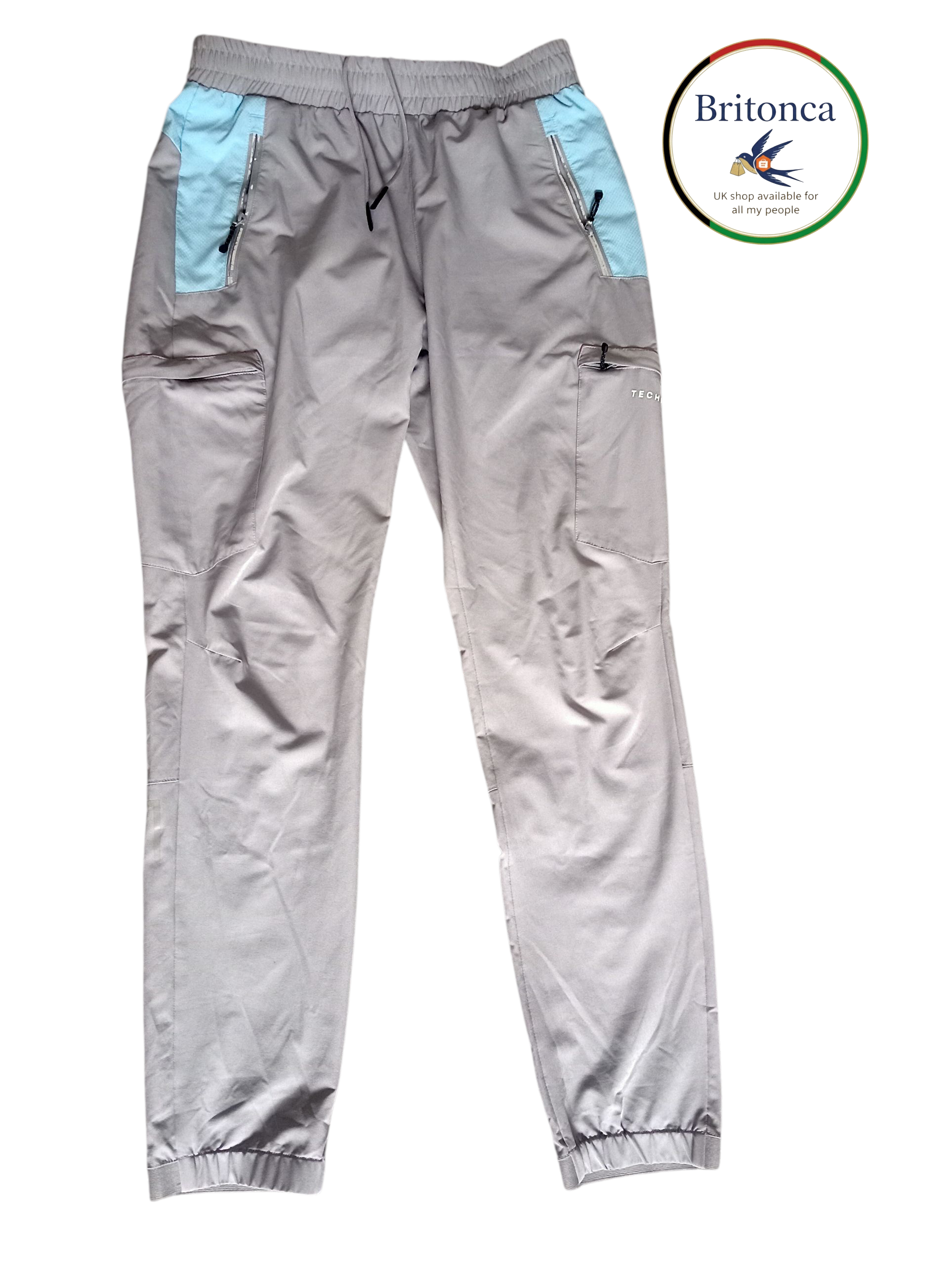 Grey & Blue Tracksuit with Rainproof Jacket