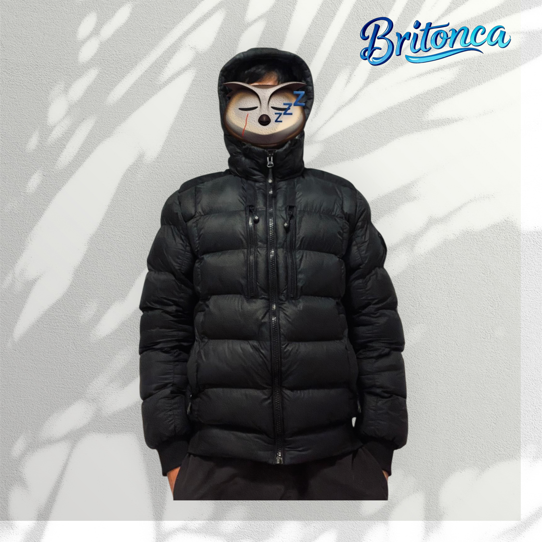 Men's Black Hooded Puffer Jacket - Warm WinterCoat